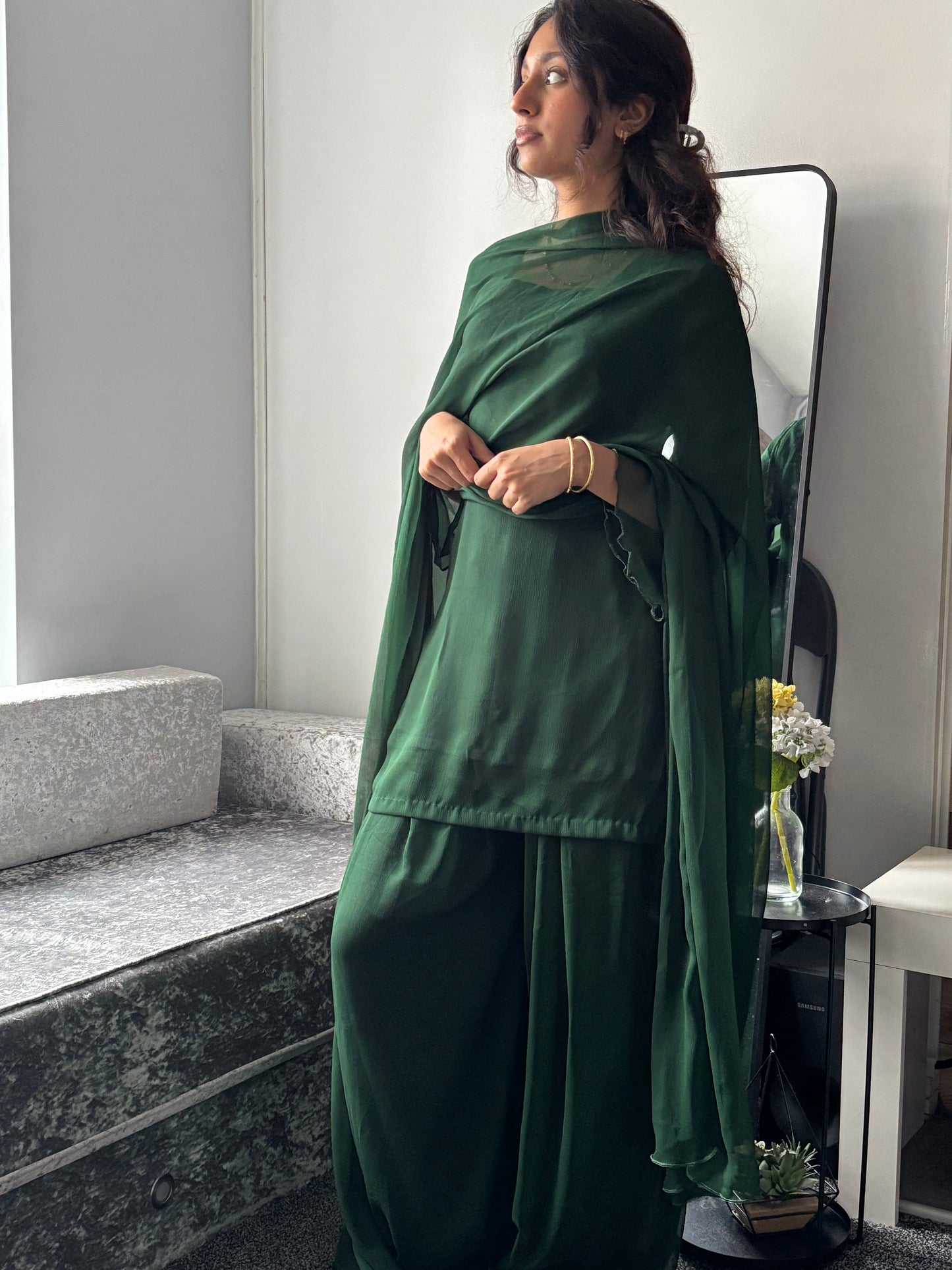 Emerald Sharara set